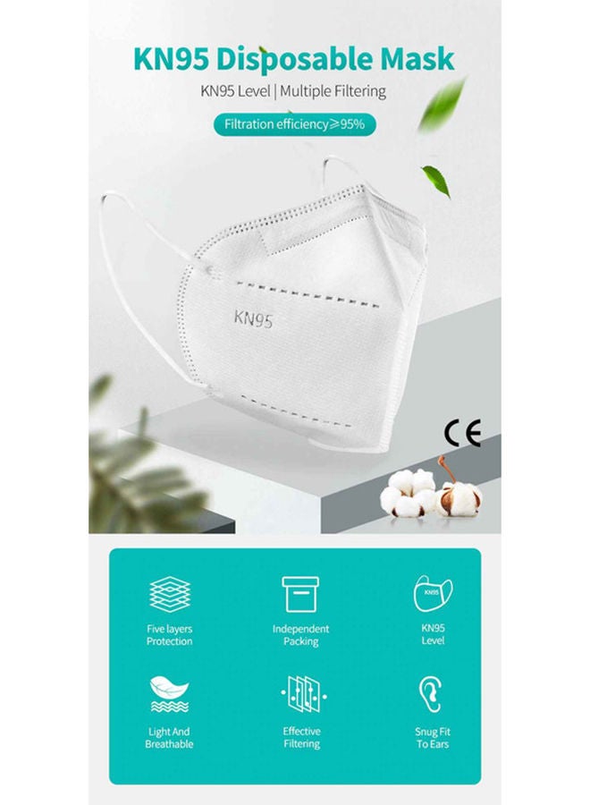 NIBEMINENT 10-Piece 4-Layered Disposable KN95 Face Mask - Image 3