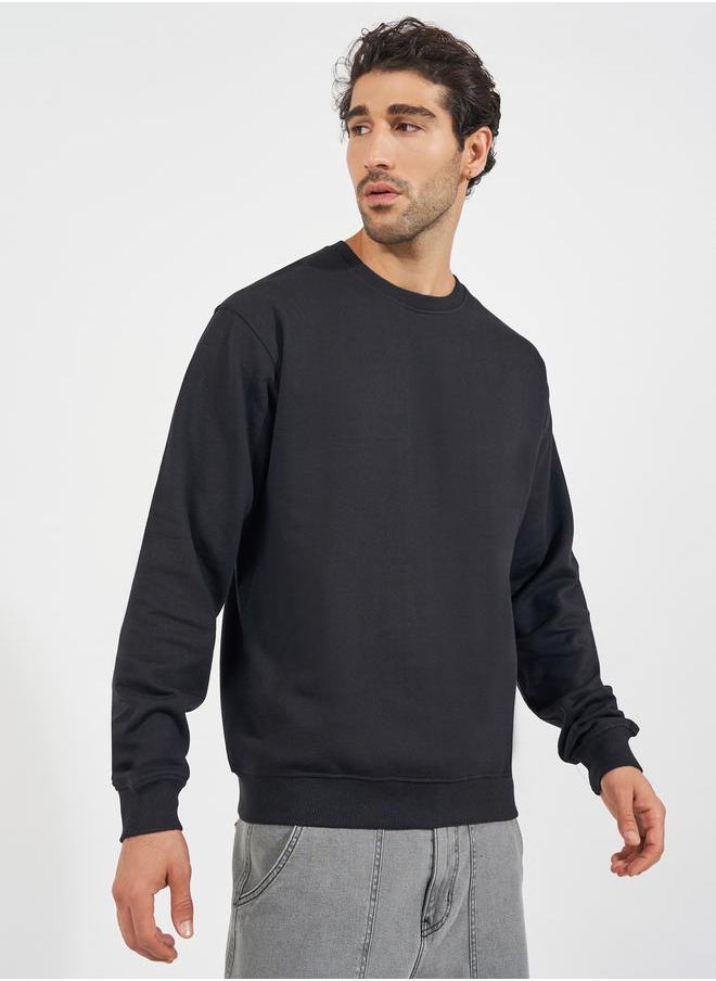 Styli - Minimal Back Statement Print Relaxed Fit Sweatshirt - Image 1