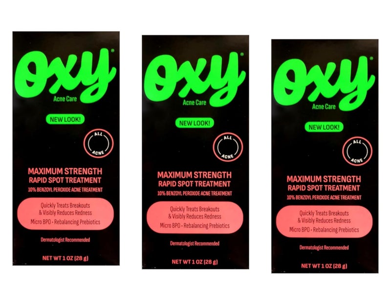 OXY Acne Medication Maximum Action Spot Treatment 082 oz Pack of 3