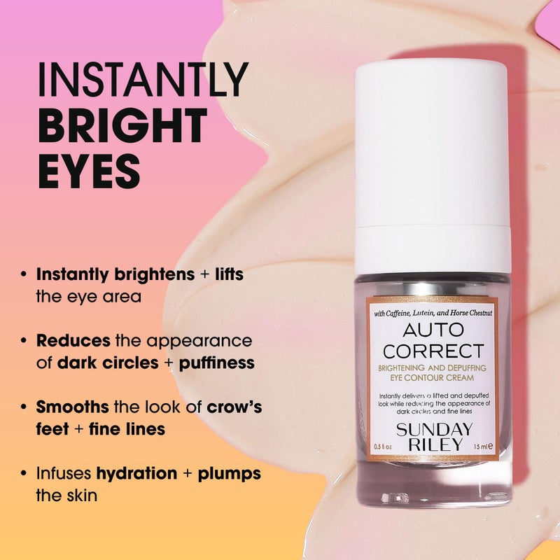Sunday Riley Auto Correct Brightening and Depuffing Eye Contour Cream - Image 2