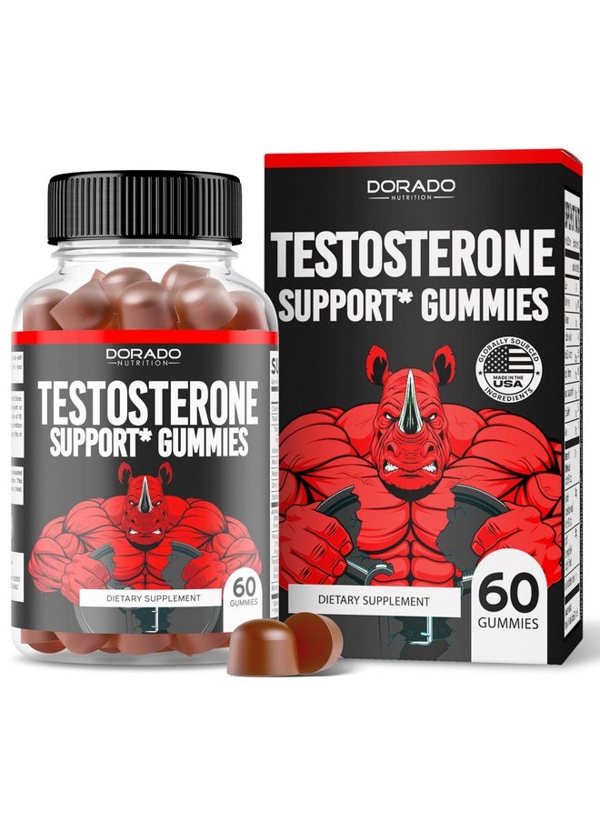 Health & Household - Testosterone Booster For Men Gummies (60 Count) Testosterone Supplement For Men - Male Enhancing Supplement - Premium Test Booster - Stamina, Drive & Performance - Mens Testosterone Booster - Usa Made - Image 1
