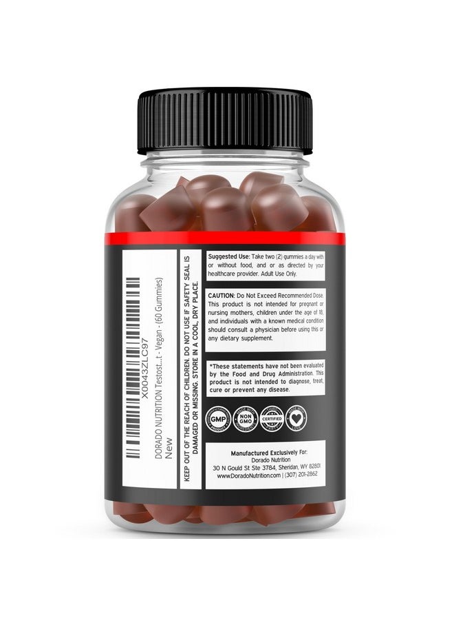 Health & Household - Testosterone Booster For Men Gummies (60 Count) Testosterone Supplement For Men - Male Enhancing Supplement - Premium Test Booster - Stamina, Drive & Performance - Mens Testosterone Booster - Usa Made - Image 1