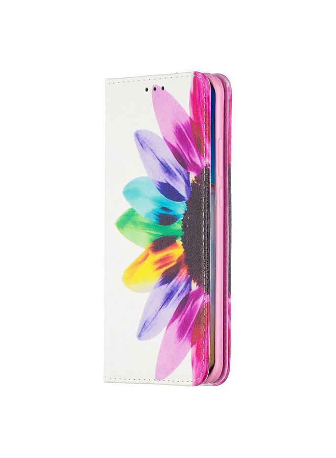 Zaboon Case For Huawei P40 Pro Colored Drawing Pattern Invisible Magnetic Horizontal Flip PU Leather Case with Holder & Card Slots & Wallet - Image 2