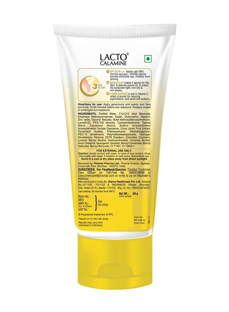Lacto Calamine Sunscreen Kaolin Clay with Lemon Extracts 50 g - Image 2