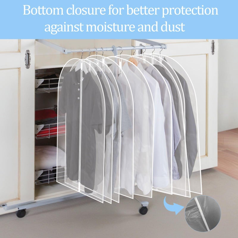 TORONTOKYO 25 Pack 31" Garment Bags for Hanging Clothes, Clear Plastic Garment Bag Dust-Proof Suit Protector Clothes Cover with Zipper for Closet Storage and Travel - Image 5