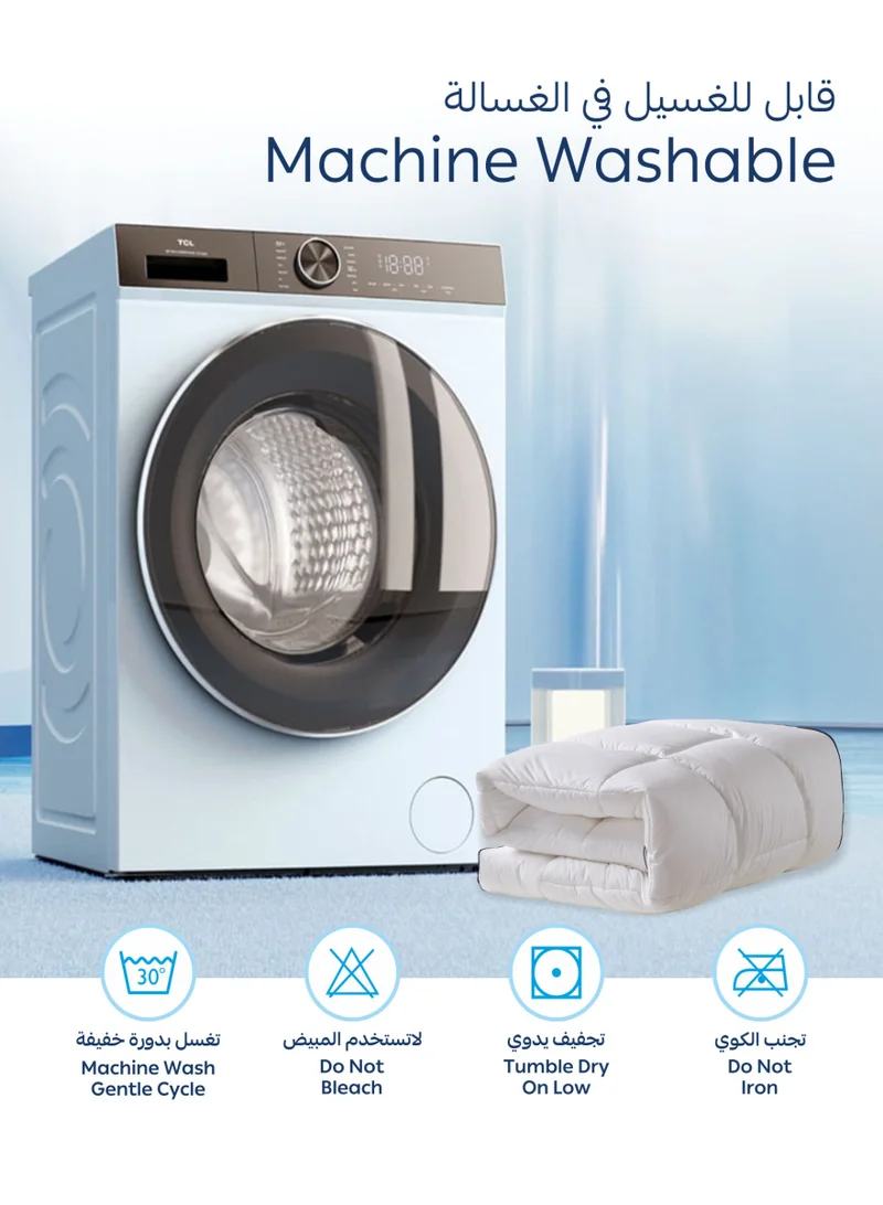 دوناتيلا لباد فندقي من المايكروفايبر الممشط 100% مقاس مفرد ونص يناسب سرير150×200سم , 1500جم لكل متر , ارتفاع 14 سم , مطاط بعمق 30 سم للتثبيت في مرتبة
