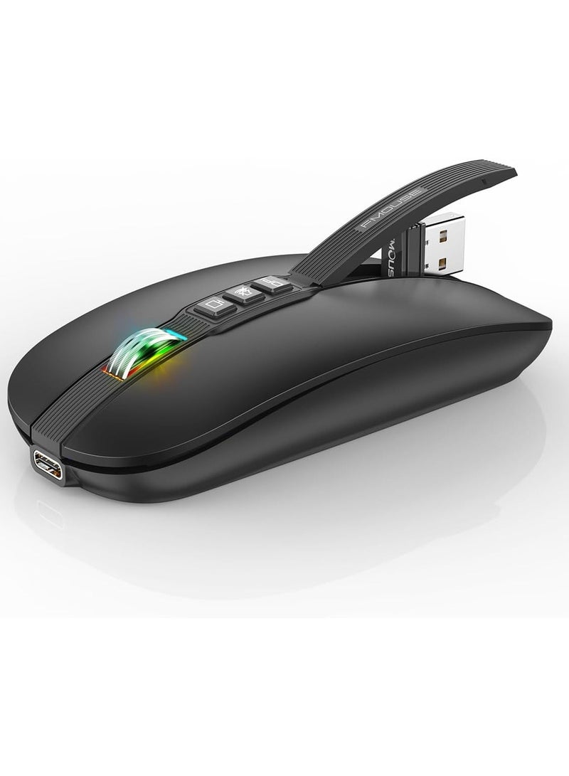 general Slim Multifunctional Bluetooth Mouse with Multiple Buttons for Desktop Display, Mute, and DPI Adjustment, Silent Wireless Travel Mice for MacBook/PC/iPad/Laptop - Image 1