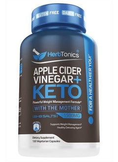 Herbtonics Apple Cider Vinegar Capsules Plus Keto BHB | Fat Burner & Weight Loss Supplement for Women & Men | Appetite Suppressant  - Image 1