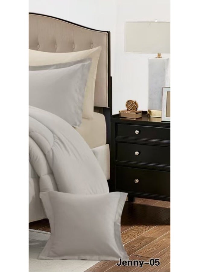 MingLi Double bed set, plain hotel style, double sided, to give you the perfect sleep, made of microfiber, size 230*250 cm - Image 4