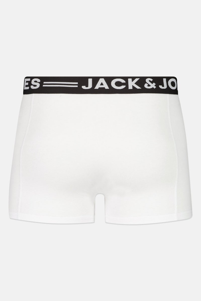 JACK & JONES Men 3 Pcs Brand Logo Trunks, White - Image 2