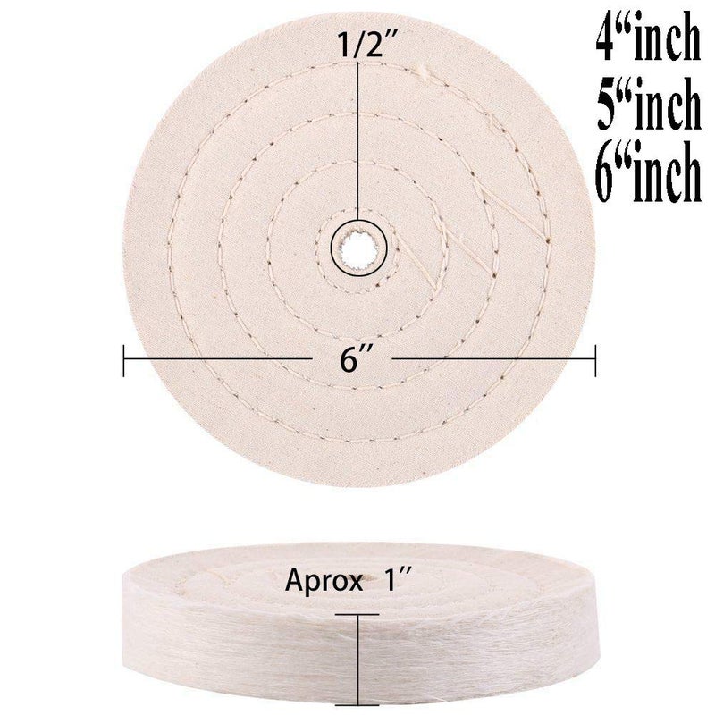 DIY Crafts DIY Crafts Extra Thick Buffing Polishing Wheel Bench Grinder Tool 12 Arbor Hole Polishing Pad For Bench Grinder 12 Arbor Hole 1inch Thick Polishing Compound Pack Of 4 Kits 4 Inch  - Image 5