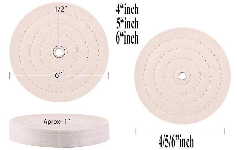 DIY Crafts DIY Crafts Extra Thick Buffing Polishing Wheel Bench Grinder Tool 12 Arbor Hole Polishing Pad For Bench Grinder 12 Arbor Hole 1inch Thick Polishing Compound Pack Of 4 Kits 4 Inch  - Image 4