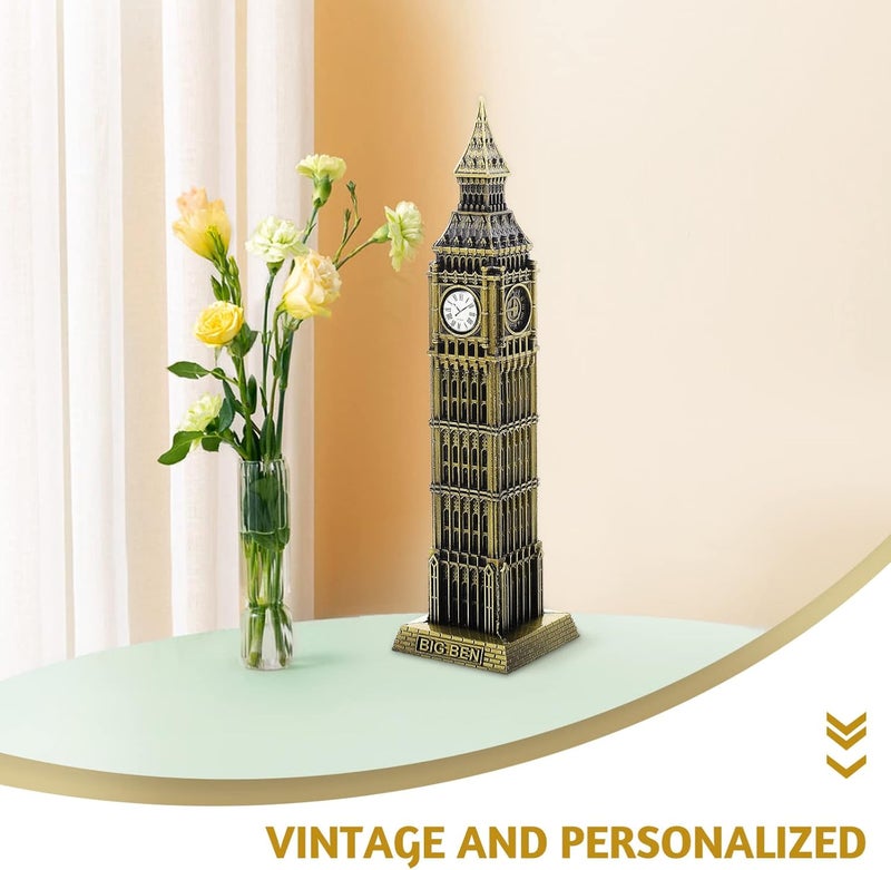 HEALLILY London Souvenir Gift Metal England Statue Uk Building Model Landmarks Collectible Figurine Tourism Ornament (Bronze) Big Ben - Image 4