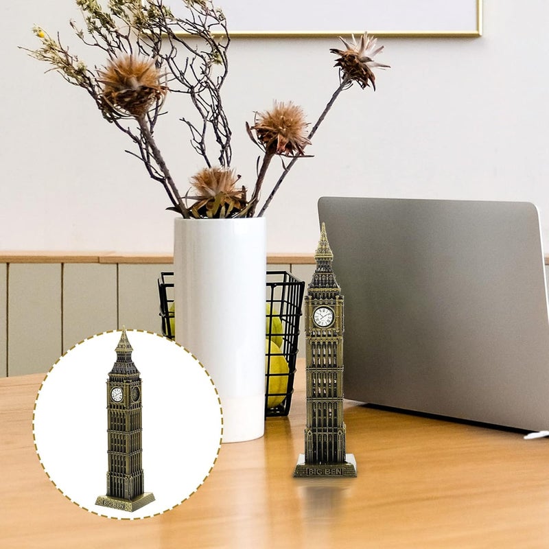 HEALLILY London Souvenir Gift Metal England Statue Uk Building Model Landmarks Collectible Figurine Tourism Ornament (Bronze) Big Ben - Image 3