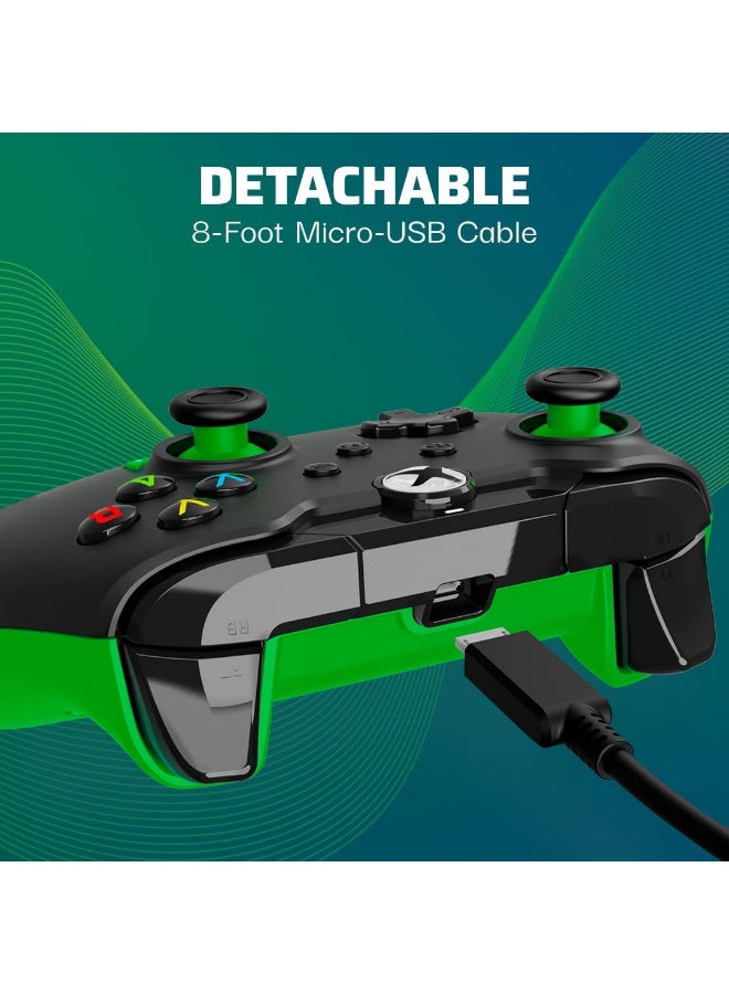 جايمنغ PDP Wired Xbox Controller for Series X|S, One & PC – Neon Black - Image 5