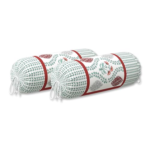 BLOCKS OF INDIA 200TC Diwan Set Cotton 8 Piece | Deewan Printed Bedsheet Sets for Living Room Hall (Set of 8 Piece, 1-Bed Sheet | 2-Bolster Cover | 5-Cushion Cover (Brick Motifs), White - Image 3
