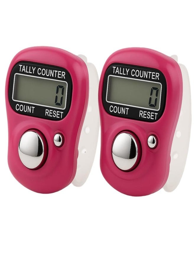 MKY Mini Digital Hand Tally Counter with Finger Ring - Portable Electronic Click Counter for Mantra Jap, Cricket Umpire, Stitching & Counting Tasks, Lightweight & Easy Use (Pack of 2) - Image 1