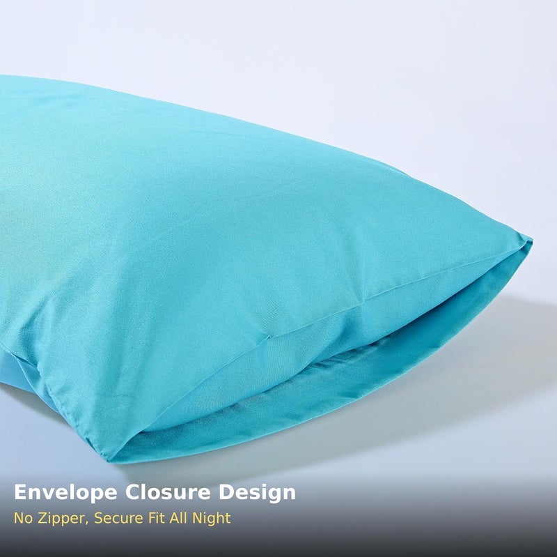 Ultra Soft Brushed Microfiber Standard Size 20"x30" Pillowcases Pair Set of 2 with Envelope Closure (20"x30" Standard, Ocean) - Image 3