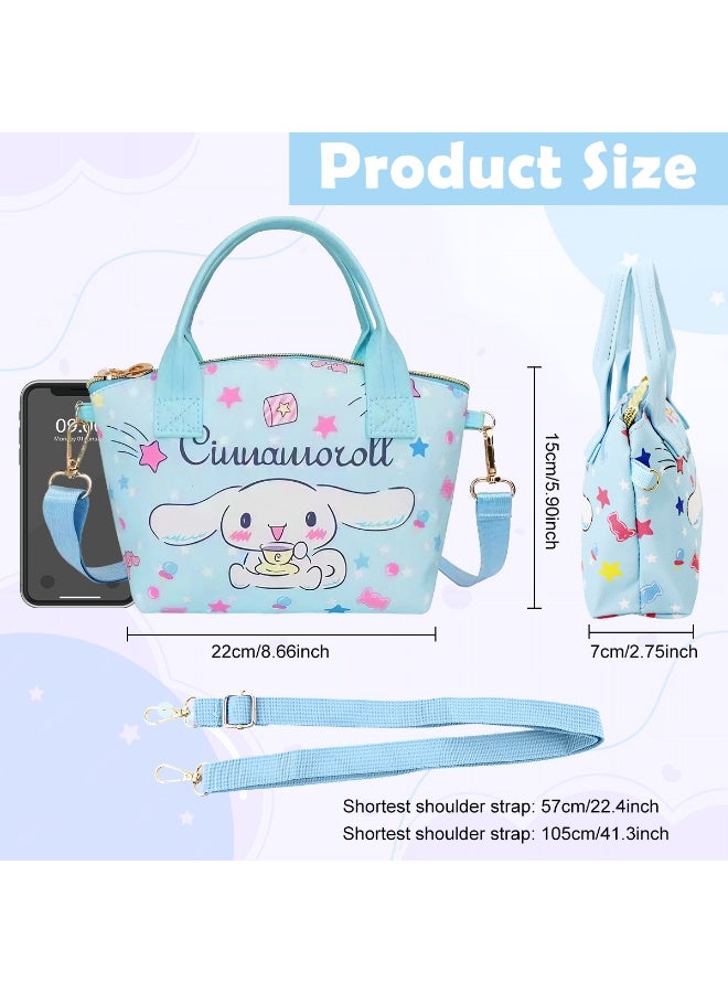 HASTHIP® Cinnamoroll Hand Bag for Girls Kawaii Cinnamoroll Shoulder Bag Mini PU Tote Bag with Removable Shoulder Strap Crossbody Bag Christmas Gift for Girls Birdthday Gift - Image 4