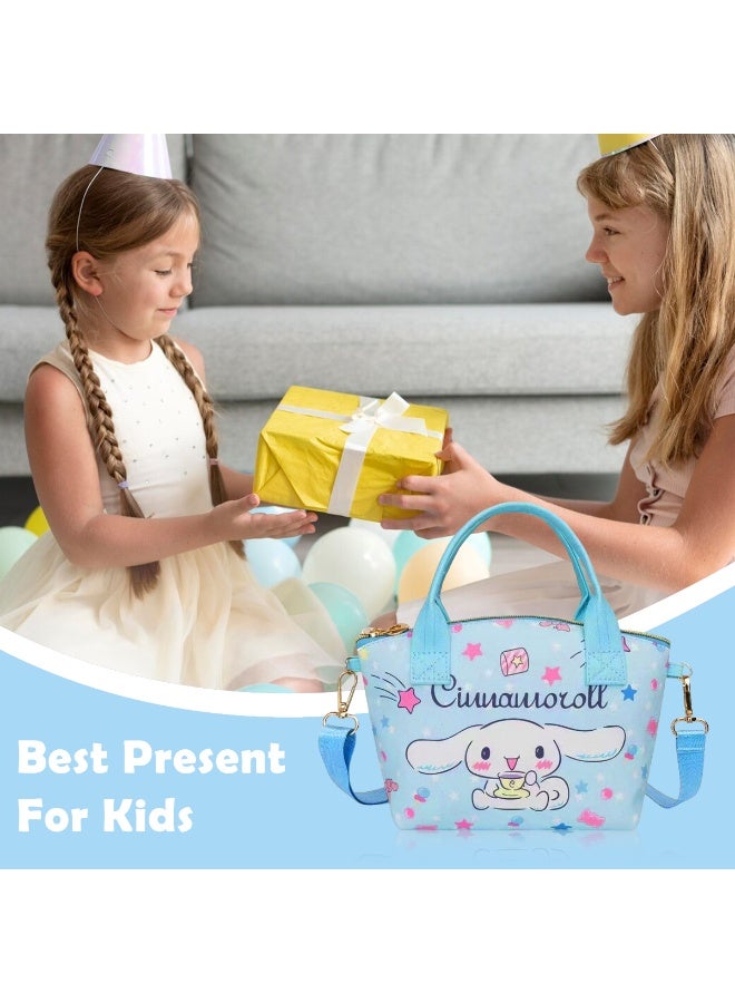 HASTHIP® Cinnamoroll Hand Bag for Girls Kawaii Cinnamoroll Shoulder Bag Mini PU Tote Bag with Removable Shoulder Strap Crossbody Bag Christmas Gift for Girls Birdthday Gift - Image 2