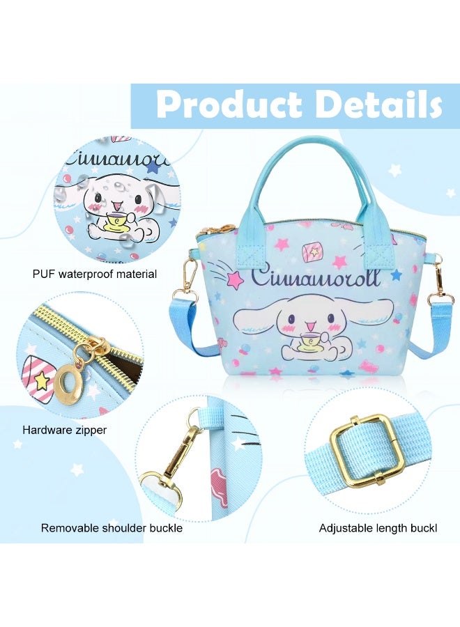 HASTHIP® Cinnamoroll Hand Bag for Girls Kawaii Cinnamoroll Shoulder Bag Mini PU Tote Bag with Removable Shoulder Strap Crossbody Bag Christmas Gift for Girls Birdthday Gift - Image 5