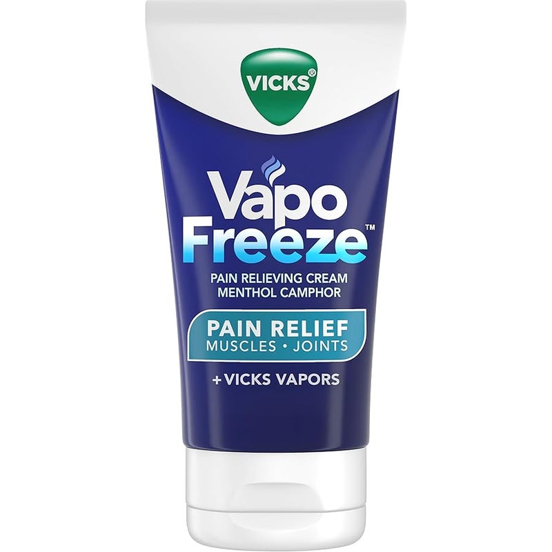Vicks VapoFreeze Topical Pain Cream 3.0oz, Maximum Strength Menthol+ for Muscle Pain Relief, Joint Pain Relief, Knee Pain Relief, Back Pain Relief, Cream for Pain Relief, Topical Pain Relief - Image 1
