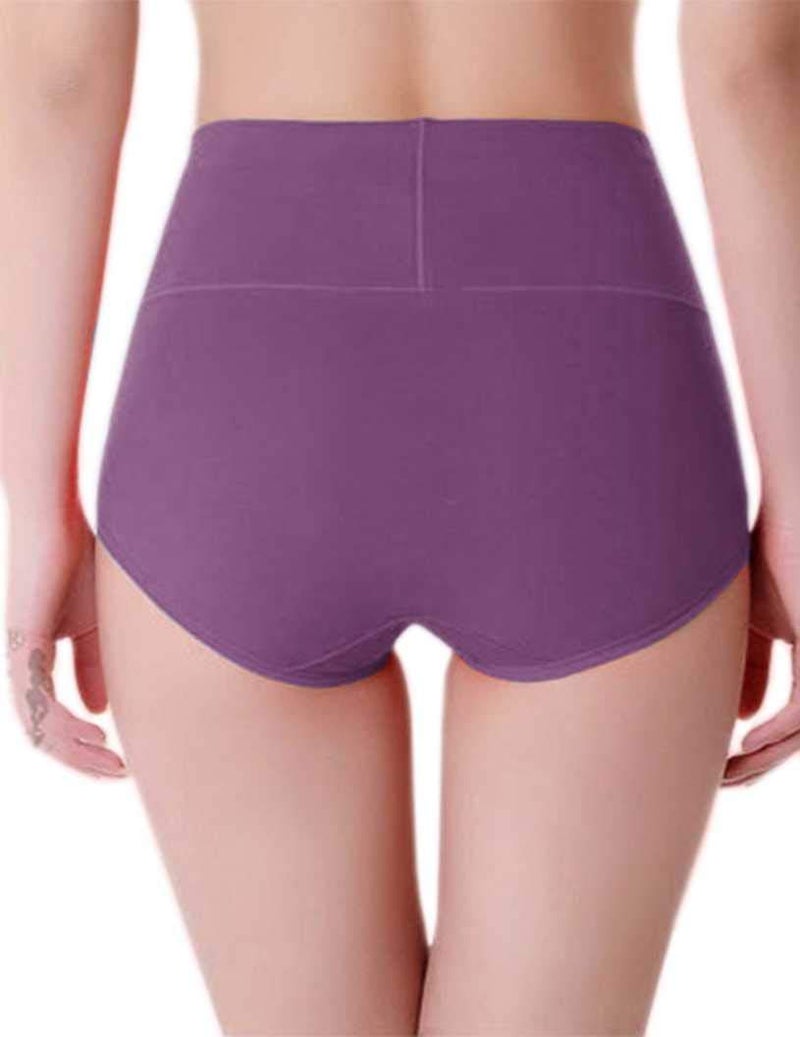 PLUMBURY Women's Cotton High Waist Full Coverage Panty, Size M-XXL (Pack of 3 Panty) - Image 4