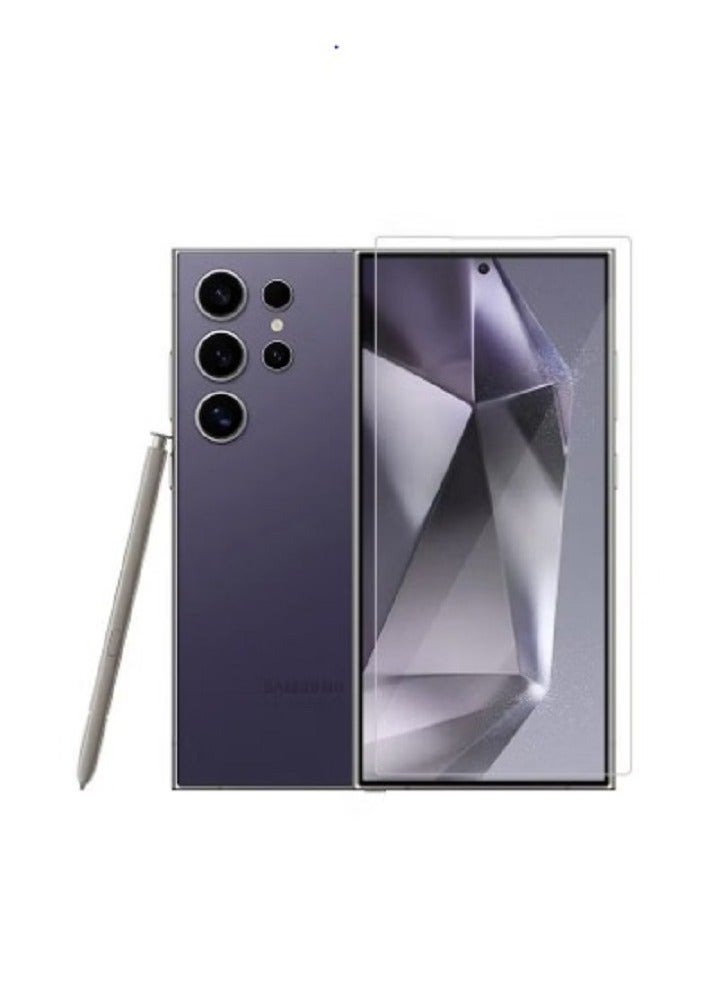 توكين واقي شاشة من الزجاج المقوى بتغطية كاملة من الغراء السائل بالأشعة فوق البنفسجية لهاتف Samsung Galaxy S24 - شفاف - Image 2