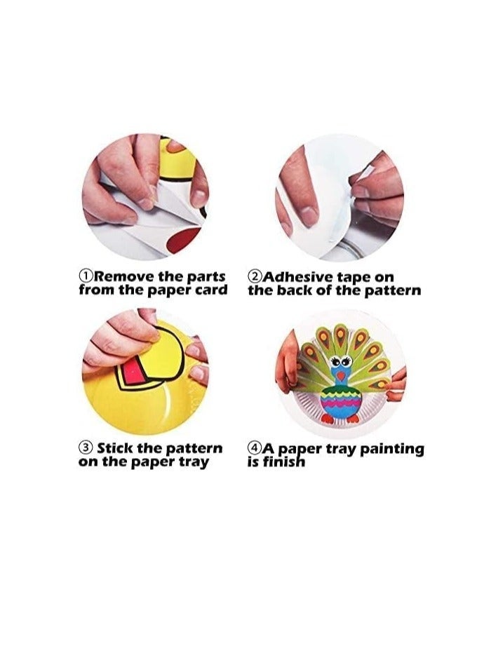 10pcs أطفال الحرف الفنية للبنات الأولاد عمر 3 + ، الأطفال الصغار الحرف الفنية لوحة الورق الحيوانية لمدة 3 + سنة ، DIY الفنون والحرف الفنية مجموعات للأطفال هدايا عيد ميلاد العطلة ، ممتعة حفلة ما قبل المدرسة - Image 5