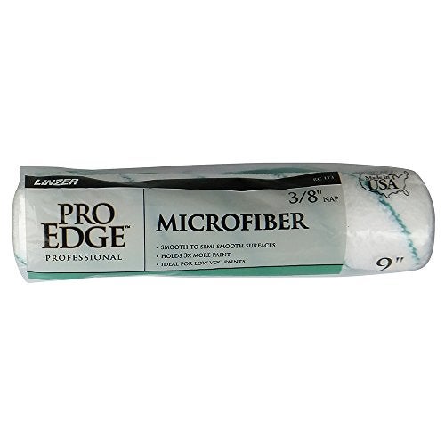 Linzer Products RC-173 Linzer Rc173-9 Shed-Free Paint Roller, 3/8 in Nap, 9 in L, Microfiber Cover, 3/8-Inch, White - Image 5