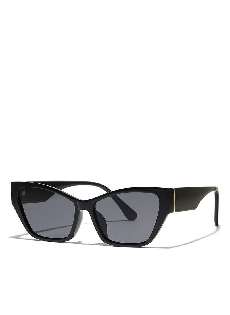 Blackout KAYLA Women Black Sunglasses - Frame Material: Thermoplastic Rubber (TR90)- Frame Color: Black-Lens Color: Gray  - Full Rim  - Image 2