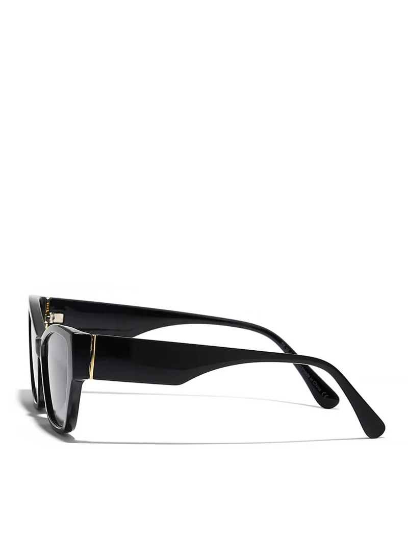 Blackout KAYLA Women Black Sunglasses - Frame Material: Thermoplastic Rubber (TR90)- Frame Color: Black-Lens Color: Gray  - Full Rim