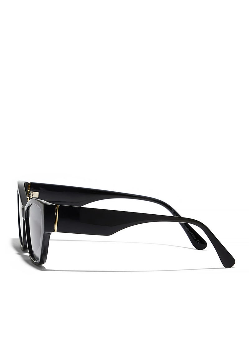 Blackout KAYLA Women Black Sunglasses - Frame Material: Thermoplastic Rubber (TR90)- Frame Color: Black-Lens Color: Gray  - Full Rim  - Image 3