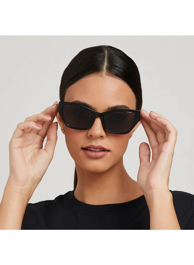 Blackout KAYLA Women Black Sunglasses - Frame Material: Thermoplastic Rubber (TR90)- Frame Color: Black-Lens Color: Gray  - Full Rim
