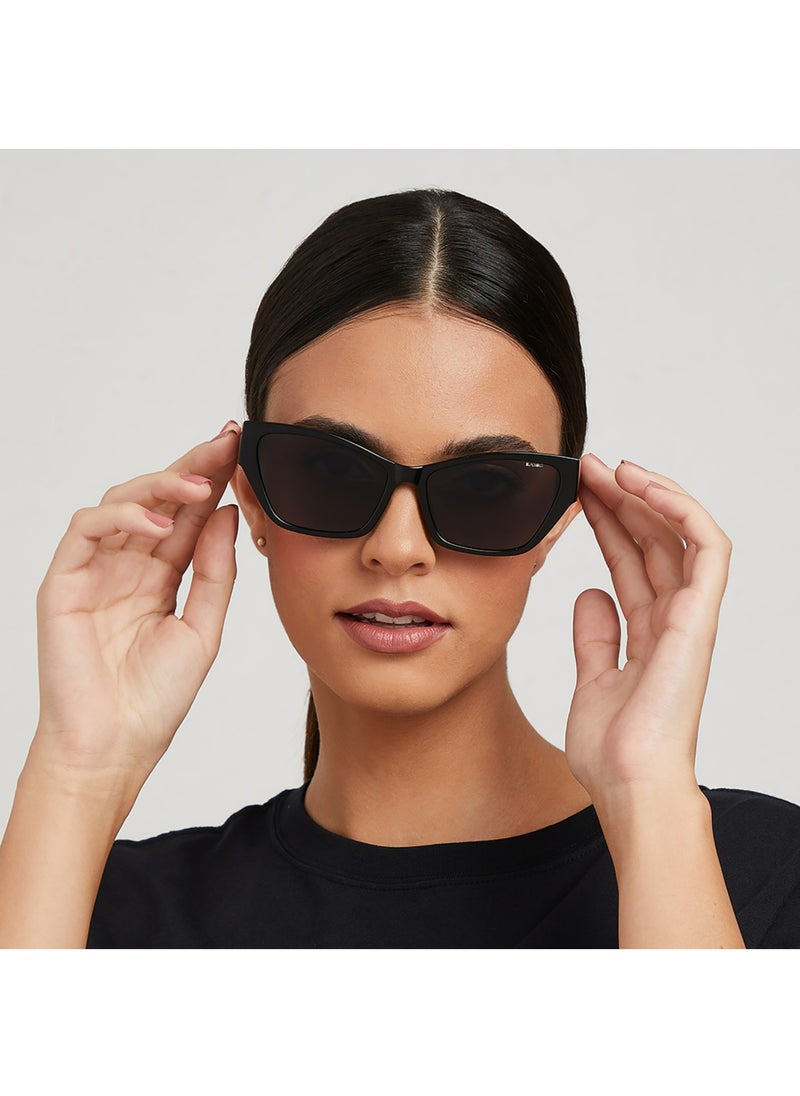 Blackout KAYLA Women Black Sunglasses - Frame Material: Thermoplastic Rubber (TR90)- Frame Color: Black-Lens Color: Gray  - Full Rim  - Image 4