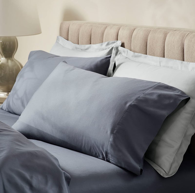 BOLL & BRANCH مجموعة ورقة بولي وفرع توقيع - رفاهية 100 ٪ من القطن العضوي - ورقة واحدة مسطحة 1 ورقة مجهزة ووسادة مع 7 هيملاغ - زبداني ناعمة وتنفس التوأم Twin XL - Image 2