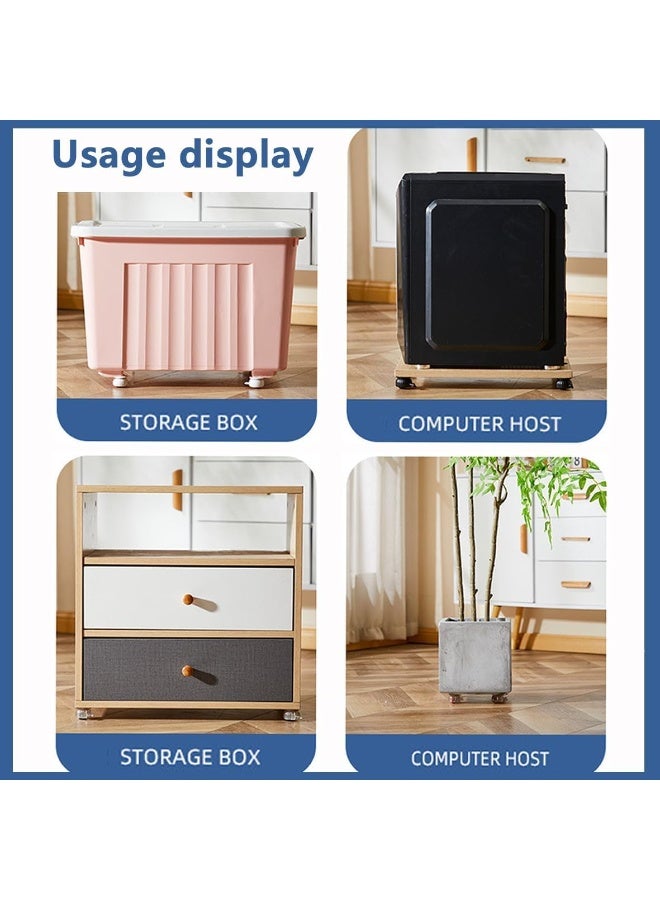 NANAO Self-Adhesive Caster Wheels, 4 PCS 360 Degree Rotating Casters with Heavy Duty Adhesive, Compact Universal Mobility Wheels for Chairs, Buckets, Cabinets and Office Equipment, Quiet Glide Des - Image 2