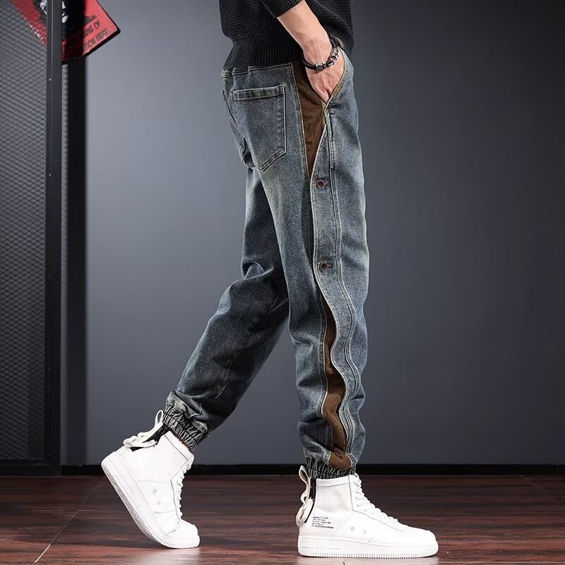 Unisex Classic Denim Jeans Loose Fit Daily Outdoor Wear - Image 1