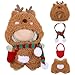 Simgoing 17 cm Doll Clothes Accessories for Christmas No Doll Reindeer Hat Knitted Christmas Scarf Red Bag Holiday Dolls Clothing Accessories Party Decor Xmas Dolls Costume Dressed Up Gift Idea - Image 2