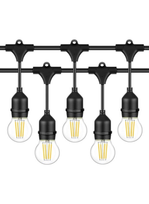 33FT Outdoor String Lights, 10 Meter 20 Hanging Sockets Decorative Lights for Outdoor Garden