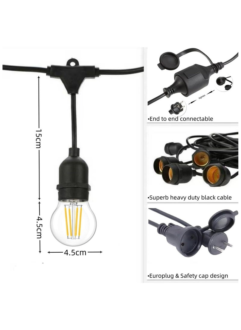 33FT Outdoor String Lights, 10 Meter 20 Hanging Sockets Decorative Lights for Outdoor Garden - pzsku/Z65F9C6D5E14206E1F90FZ/45/_/1729957833/0a6f6da5-9310-4ced-b0db-3104e21f4ccd