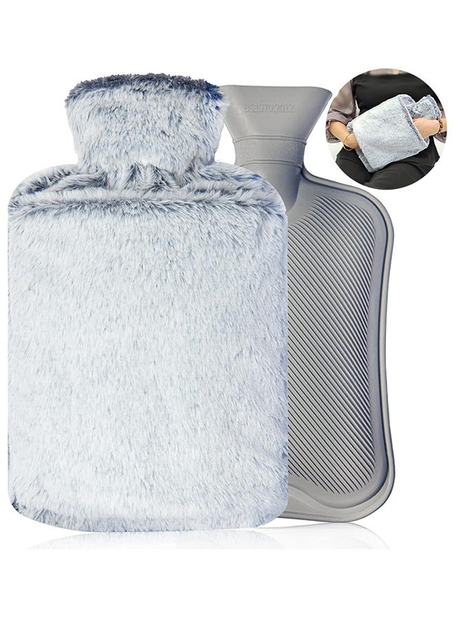 YelaJoy Hot Water Bottle with Soft Cover - 2L Large - With compartments, Classic Hot Water Bag for Pain Relief, Neck and Shoulders, Feet Warmer, Menstrual Cramps, Hot and Cold Therapy - Image 1