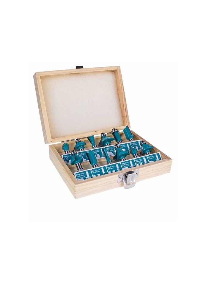 TOTAL 12Pcs Router bits set 12 PCS