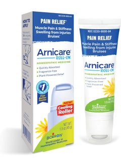 Boiron Boiron Arnicare Roll-On for Relief of Joint Pain, Muscle Pain, Muscle Soreness, and Swelling from Bruises or Injury - Cooling Metal Roller and Fragrance-Free - 1.5 oz 