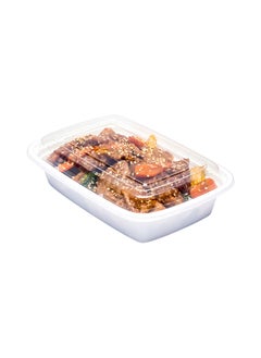 Restaurantware Restaurantware-Asporto 24 Ounce Take Out Containers, 100 Food Containers With Lids - Microwavable, Disposable, White Plastic To Go Food Containers, No BPA, For Take Out And Delivery  - Image 2