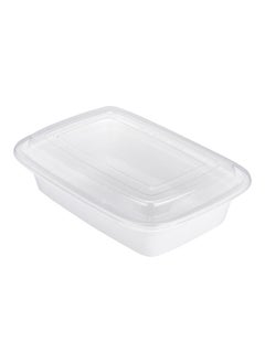 Restaurantware Restaurantware-Asporto 24 Ounce Take Out Containers, 100 Food Containers With Lids - Microwavable, Disposable, White Plastic To Go Food Containers, No BPA, For Take Out And Delivery  - Image 1