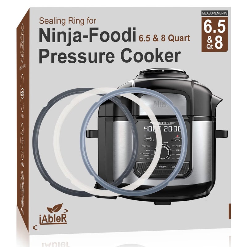 Original Ninja Foodi Sealing Ring Silicone Gasket Seal for Ninja Foodi Pressure Cooker 65 Quart and 8 Qt FD401FD301OS301 Replacement Gasket Ring Set 110FY300  Sweet Savory  Mild  3 Pack