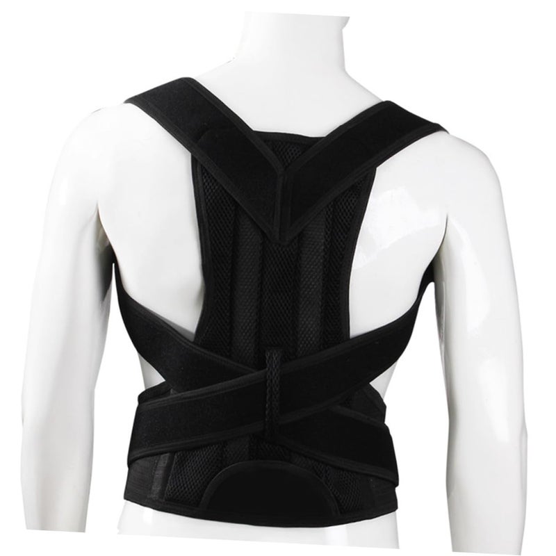 Hunchback Correction Belt Back Brace Posture Trainer Black Size L for Spinal Alignment - Image 2