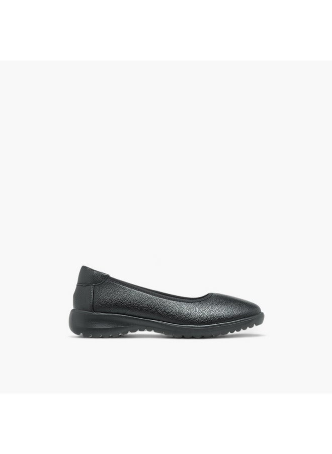 Flora Bella By Shoexpress Women Textured Slip-On Ballerina Shoes  - Image 3