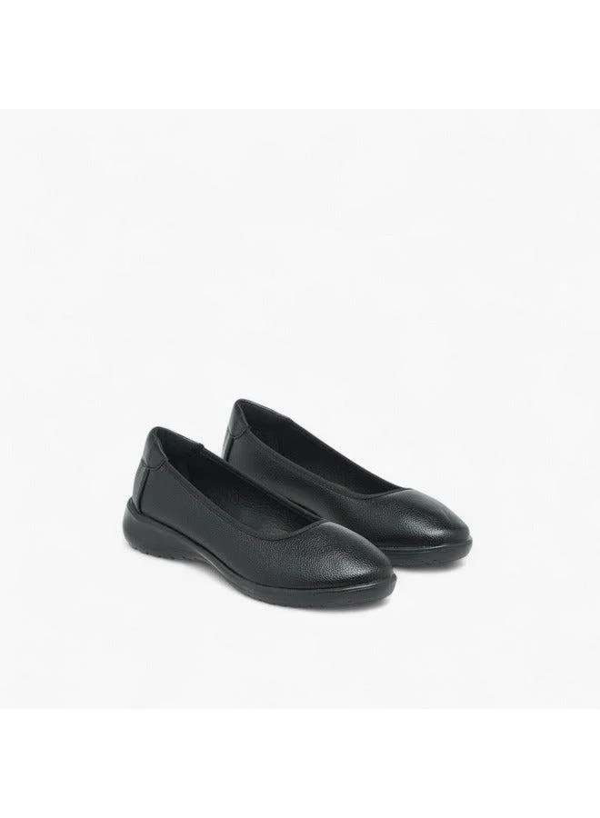 Flora Bella By Shoexpress Women Textured Slip-On Ballerina Shoes